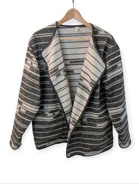 Marine Layer Mariella Jacket Reversible Black White XL